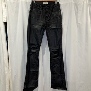 Free People Black Faux Leather Pants